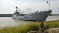 Kapal perang terakhir angkatan laut Ukraina, Yuriy Olefirenko, yang diklaim telah dihancurkan Rusia. (Mil.gov.ua)
