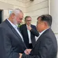 Pertemuan antara mantan Wakil Presiden Indonesia Jusuf Kalla dengan Ismail Haniyeh, di Doha, Jumat (12/7). (Courtesy/Jusuf Kalla)