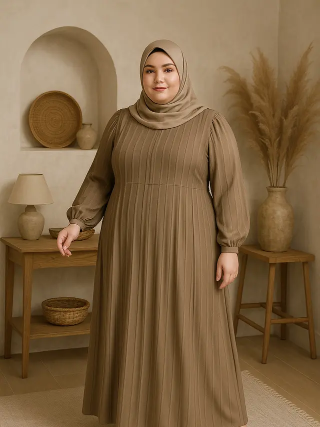 Model Gamis Kekinian yang Cocok untuk Orang Gemuk