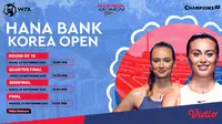 Link Live Streaming WTA 250 Hana Bank Korea Open Tennis Live Vidio 22 sampai 25 September