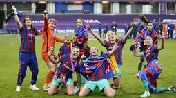 FC Barcelona Femení sedang melalui periode yang paling sukses dan telah memantapkan diri sebagai kekuatan besar sepak bola wanita. Tim Catalan mampu meraih gelar liga domestik secara berturut-turut pada dua musim terakhir, bahkan meraih gelar treble kontinental pada musim lalu. (AFP/Bjorn Larsson)