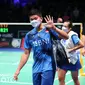 Ganda campuran Indonesia Praveen Jordan / Melati Daeva Oktavianti usai berlaga di Denmark Open 2021.(Badminton Photo/Yves Lacroix)
