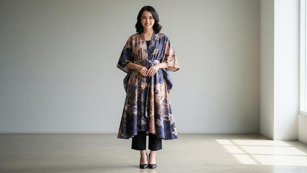 8 Contoh Model Atasan Batik Kimono Wanita 2025, Tampil Stylish dan Modern