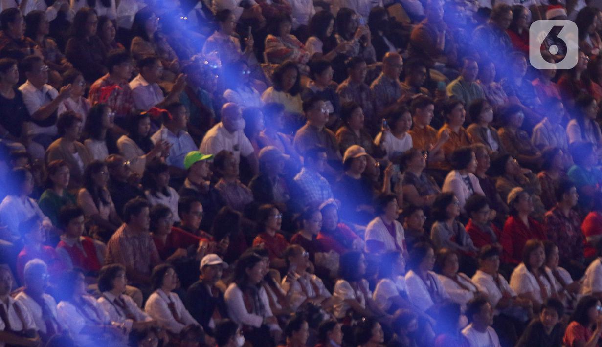 Perayaan Natal Nasional 2024 mengusung tema "Marilah Sekarang Kita Pergi ke Betlehem". (Liputan6.com/Herman Zakharia)