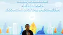 SVP Corporate Development Emtek, Andya Daniswara memberi kata pengantar diskusi Semangat Kolaborasi: Akselerasi Ekonomi Digital Indonesia di Jakarta, Kamis (25/8/2022). DANA bersama Sinar Mas dan Lazada Group mengumumkan rencana kolaborasi demi akselerasi ekonomi digital Indonesia. (Liputan6.com/Helmi Fithriansyah)