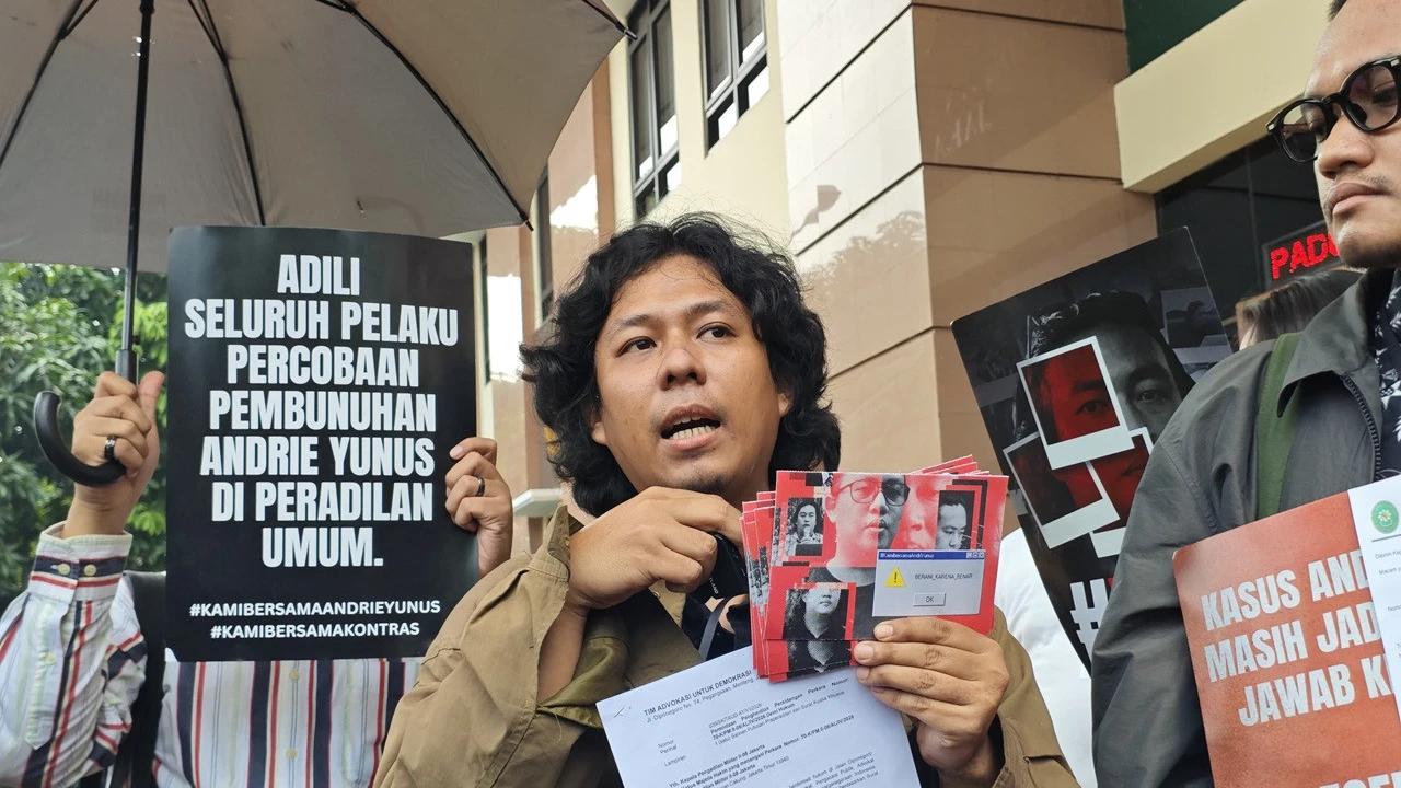 Kubu Andrie Yunus Surati Pengadilan Militer Desak Sidang Penyiraman Air Keras Disetop, Dilanjutkan ke Peradilan Umum
