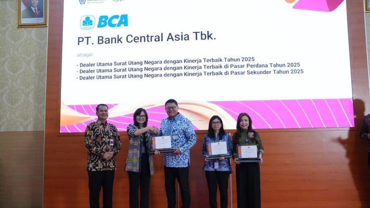 BCA Raih Empat Penghargaan Mitra SUN Terbaik dari Kemenkeu, Perkuat Pasar Keuangan Nasional