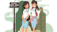 Ilustrasi siswa, pelajar, murid SMA, anak sekolah, kakak kelas. (Image by freepik)