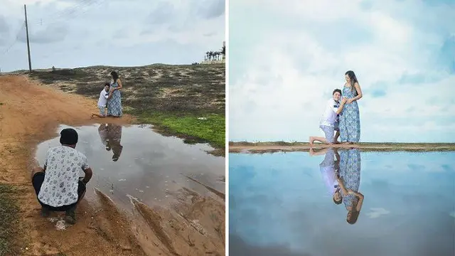 10 Potret Kocak Aksi Fotografer saat Abadikan Gambar Ini Penuh Perjuangan
