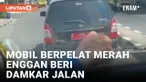 Mobil Pelat Merah Halangi Damkar Meski Diklakson dan Nyalakan Sirene