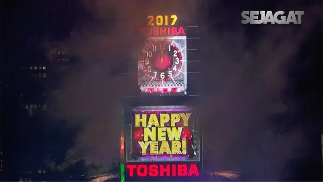 SEJAGAT: Jutaan Orang Rayakan Tahun Baru di Times Square News York