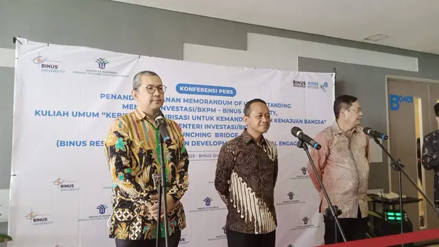 Konferensi pers dalam acara Research and Innovation Expo 2023
