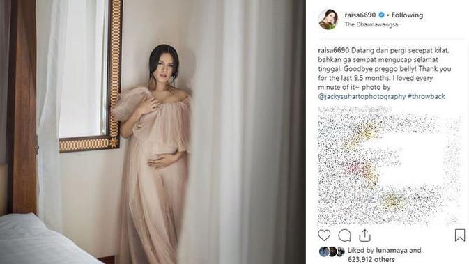 raisa kenang masa hamil dengan kalimat manis