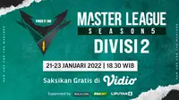 Link Live Streaming Free Fire Master League Season 5 Divisi 2 di Vidio Pekan Ini. (Sumber : dok. vidio.com)