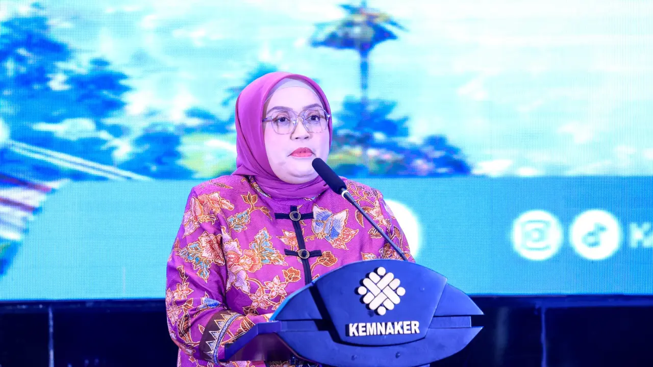 Direktur Jenderal Pembinaan Hubungan Industrial dan Jaminan Sosial Tenaga Kerja Kemnaker Indah Anggoro Putri