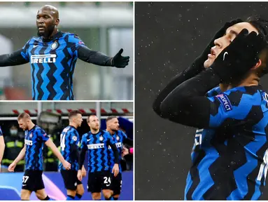 Para pemain Inter Milan tak mampu menutupi kekecewaan usai gagal total di Liga Champions musim ini. Hanya menjadi juru kunci di grup B, Inter Milan gagal melangkah ke babak 16 besar.