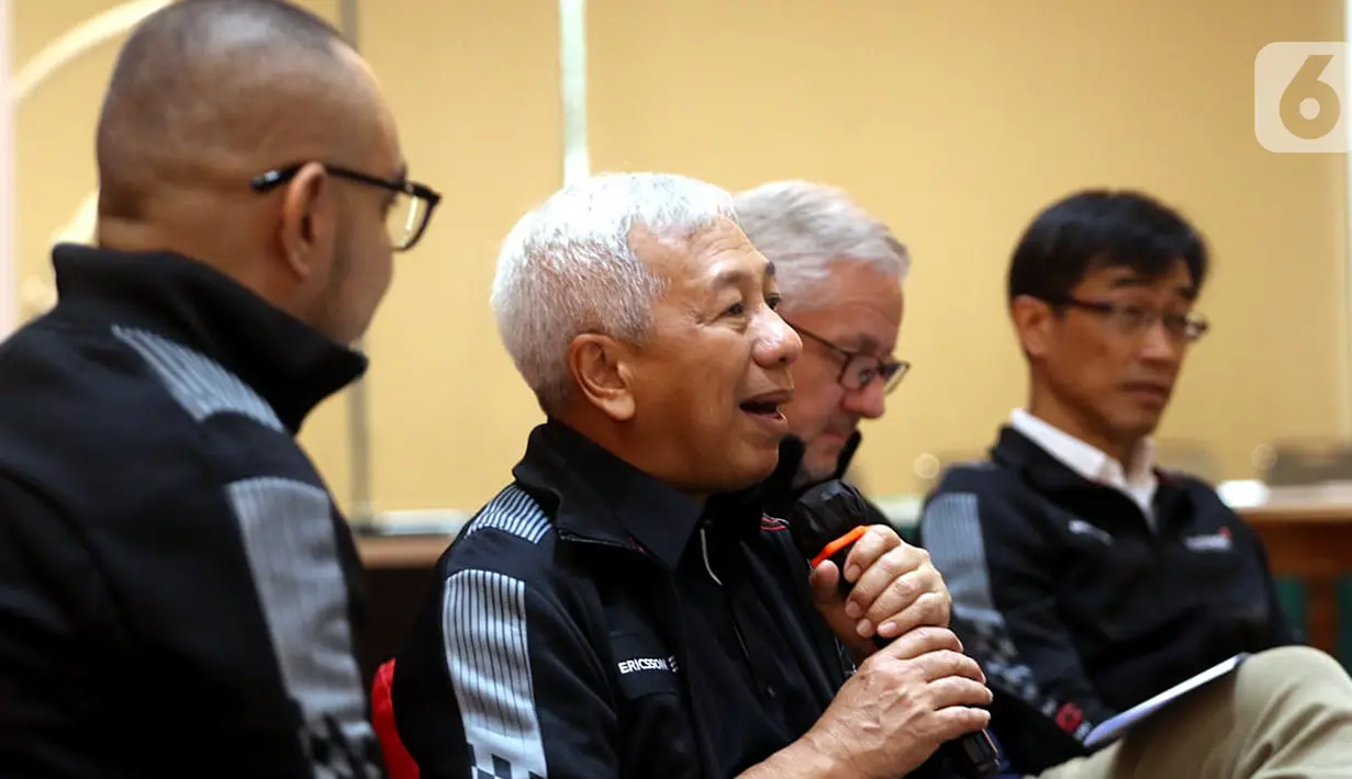 Director and Chief Regulatory Indosat Ooredoo Hutchison Muhammad Buldansyah saat konfrensi pers Indosat Ooredoo Hutchison Menjadi Official 5G Partner di Ajang Jakarta E-Prix 2022 Powered by Ericsson di Jakarta (31/5/2022). Indosat Ooredoo Hutchison (IOH) resmi menjadi Official 5G Partner untuk Jakarta E-Prix 2022 dan melanjutkan komitmennya untuk mendukung pergelaran ajang nasional maupun internasional. (Liputan6.com/HO/Rizki)