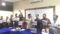 Sejumlah lembaga yang tergabung dalam MSI mendukung aktivis Dandhy Dwi Laksono. (Liputan6.com/Delvira Chaerani Hutabarat)