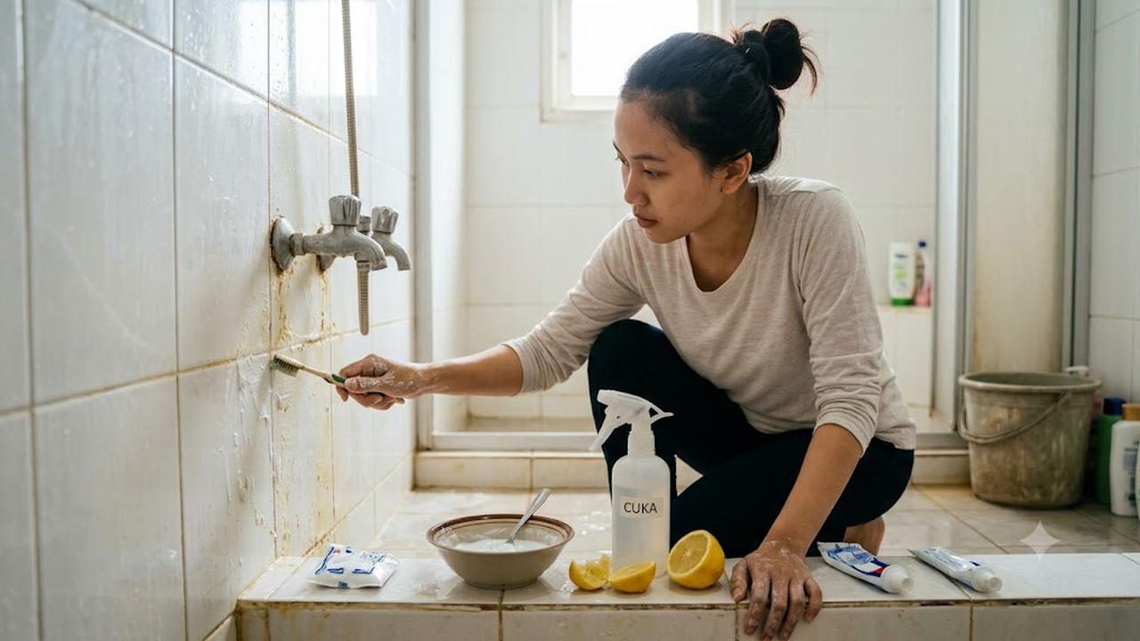 Bahan Dapur untuk Membersihkan Kerak Kamar Mandi