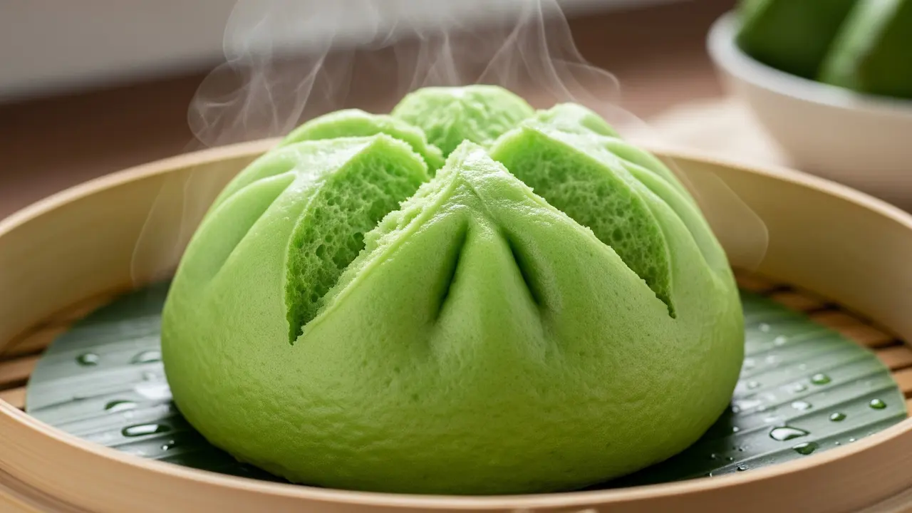 Roti Kukus Pandan Tanpa Mixer (AI Generated)