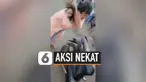 Viral di media sosial, aksi nekat seorang istri yang sedang marah merusak motor milik suami dengan palu. Aksinya tersebut direkam oleh warga sekitar.