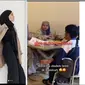 Lesti Kejora terlihat makan bersama keluarga di sebuah mal kota Mekkah (Foto: Instagram lestykejora/real.dramahaluu)