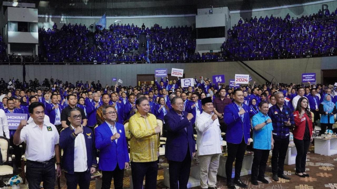 Prabowo mengatakan, dukungan yang sangat kuat dan luar biasa datang dari SBY dan Ketua Umum Demokrat Agus Harimurti Yudhoyono (AHY).