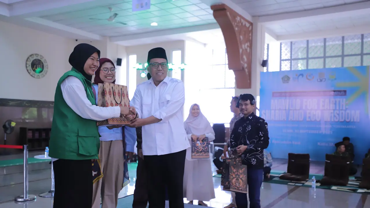 Acara Bincang Syariah Goes To Campus yang mengangkat tema Mawlid For Earth: Sharia and Eco Wisdom di Masjid Universitas Islam Negeri (UIN) Sunan Kalijaga Yogyakarta, Senin (15/9/2025) (Istimewa)