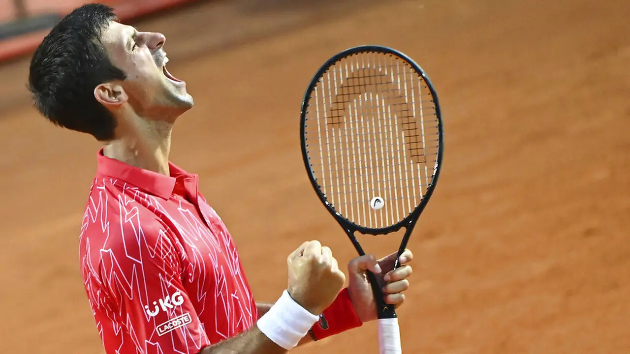 Selebrasi Novak Djokovic Usai Menjuarai Italia Terbuka untuk Kelima Kalinya