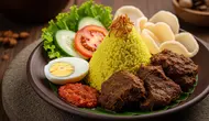 Resep Nasi Kuning Rendang yang Pulen dan Empuk Meresap