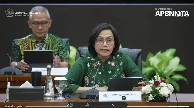 Menkeu Sri Mulyani saat Konferensi Pers APBN, di Kementerian Keuangan, Jakarta, Selasa (17/6/2025). (Foto: Liputan6.com/Tira Santia)