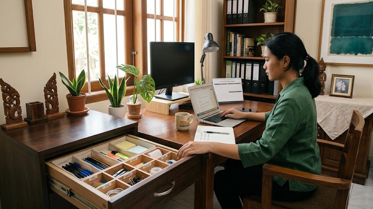 15 Ide Penataan Meja Kerja untuk Meningkatkan Produktivitas, Cocok untuk WFH