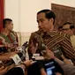 Presiden RI, Jokowi saat memberikan keteranga pers di Istana Negara, Jakarta. (Liputan6.com/Faizal fanani)