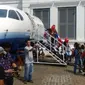 Kepala pesawat N250 dipamerkan dalam acara Habibie Festival. (Liputan6.com/Putu Merta Surya Putra)