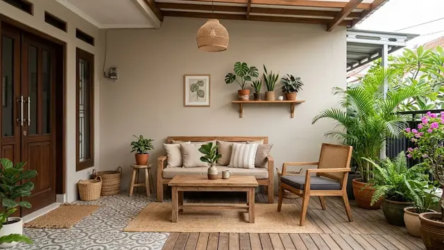 12 Warna Cat untuk Teras yang Banyak Menggunakan Furnitur Kayu, Hadirkan Kesan Natural