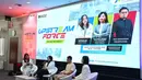 Upstream Champion, Theresia lin Wulandari (kedua kiri) saat menjawab pertanyaan peserta pada gelaran “Upstream Force We Are The Energy” di Auditorium Gedung Griya Legita, Lantai 3 Universitas Pertamina, Jakarta, Kamis (6/11/2025). (Fimela.com/Adrian Utama Putra)