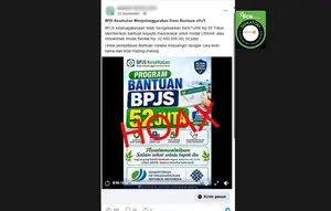Cek Fakta: Hoaks Link Pendaftaran Program Bantuan BPJS Kesehatan Rp 52 Juta