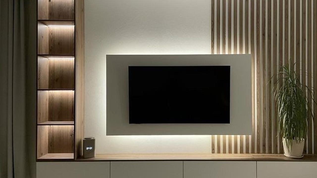 Desain Backdrop TV Minimalis HPL untuk Ruangan Modern