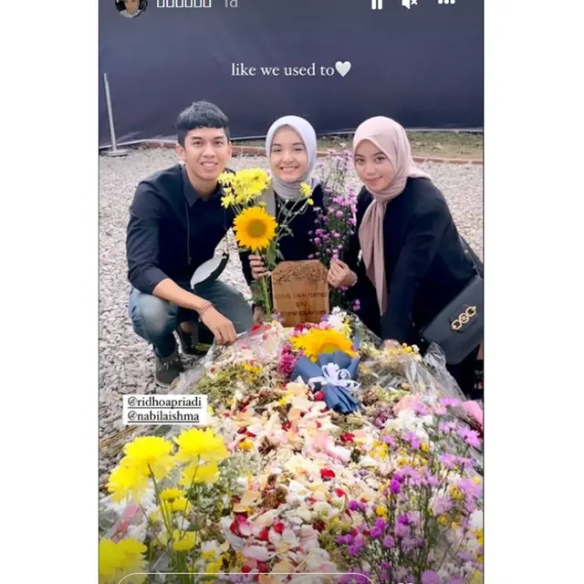 6 Momen Nabila Ishma Ziarah ke Makam Mendiang Eril, Sudah Bisa Tersenyum