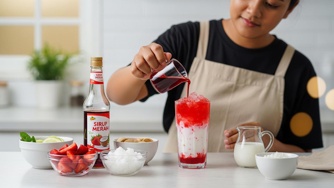 Resep Es Merah Putih Segar/AI Generated