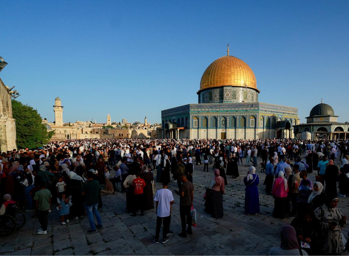 Salat Iduladha di Masjid Al-Aqsa