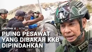 Puing Pesawat yang Dibakar KKB Dipindahkan