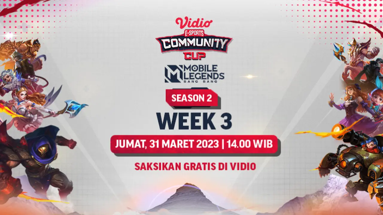 Gratis di Vidio, Live Streaming Mobile Legends Bang-bang Vidio Community Cup Season 2 Week 3 Jumat 31 Maret
