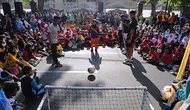 Disbudporapar gencar menggelar Roadshow Piala Dunia U-17 di kalangan pelajar SD dan SMP. (Istimewa).