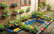 6 Cara Membuat Taman Kecil dan Kolam Ikan Hias dari Botol Bekas