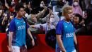 Di babak 16 besar, Marcus Fernaldi Gideon/Kevin Sanjaya akan menghadapi pemenang laga Liu Yu Chen/Ou Xuan Yi (Cina) dan Rasmus Kjaer/Frederik Sogaard (Denmark). (Bola.com/M Iqbal Ichsan)