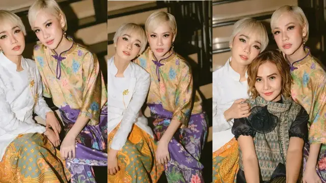 Bunga Citra Lestari dan Intan Ayu tampil kembar saat Lebaran dengan gaya rambut yang sama persis [@tanayudjanuismadi]