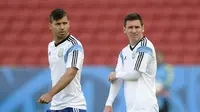Sergio Aguero dan Lionel Messi (AFP/Juan Mabromata)