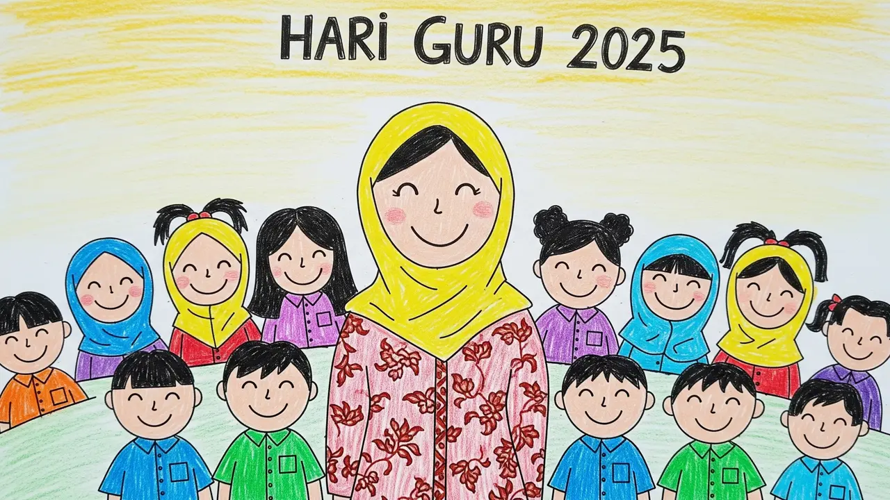 8 Contoh Gambar Hari Guru 2025 dari Anak SD yang Lucu, Kreatif dan Penuh Makna untuk Rayakan 25 November