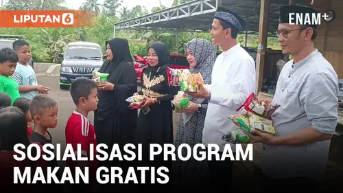 VIDEO: Caleg Sosialisasi Program Susu dan Makan Gratis Prabowo-Gibran